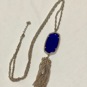Kendra Scott Blue Stone Tassel Necklace